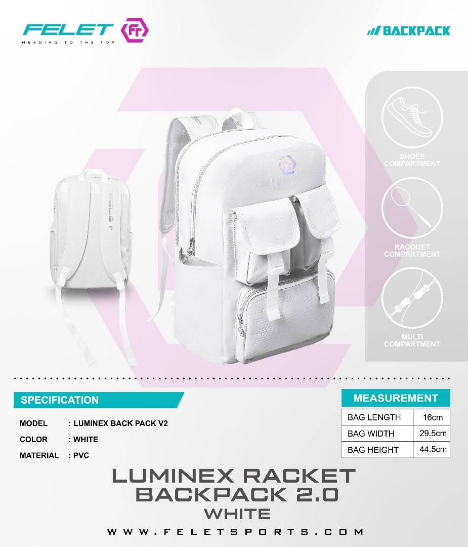 LUMINEX BACKPACK 2.0 WHITE